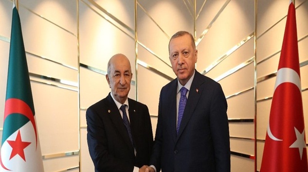  Başkan Erdoğan,Cezayir Cumhurbaşkanı Abdulmecid Tebbun  basın toplantısı düzenledi