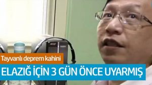 Dyson Lin, Manisa’dan sonra Elazığ depremini de bildi