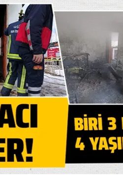 Van’ın Erciş ilçesinde evde çıkan yangında 2 kardeş hayatını kaybetti