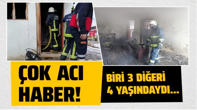  Van’ın Erciş ilçesinde evde çıkan yangında 2 kardeş hayatını kaybetti
