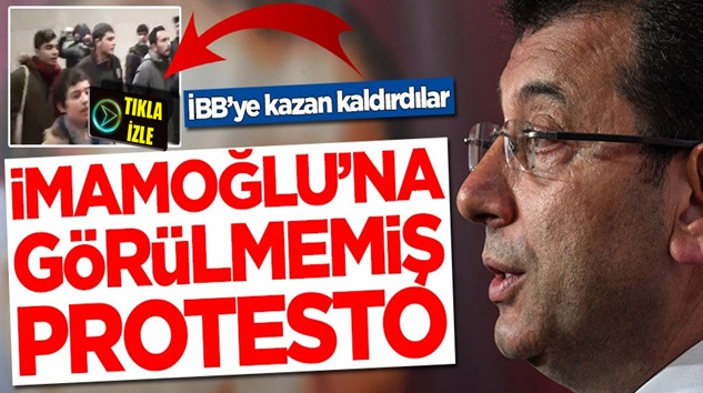  Ekrem İmamoğlu’na görülmemiş protesto! Kazan kaldırdılar