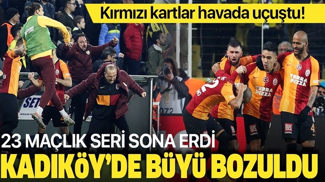  Galatasaray, Fenerbahçe’yi Kadköy’de 21 yıl sonra yendi