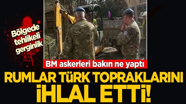  Güney Kıbrıs Rum tarafı KKTC Topraklarına sınır ihlali yaptı