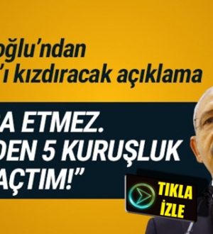 Kemal Kılıçdaroğlu: ”Erdoğan 5 para etmez o yüzden 5 kr’luk dava açtım”