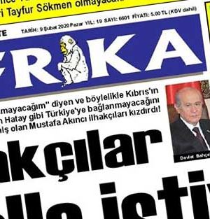 KKTC Gazetesinden Türkiye’ye skandal küfür!