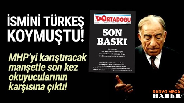  Ortadoğu gazetesi 48 yıl sonra son maşetini attı