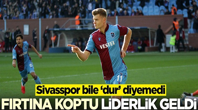  Trabzonspor, Sivasspor’u da geçerek liderlik koltuğuna oturdu