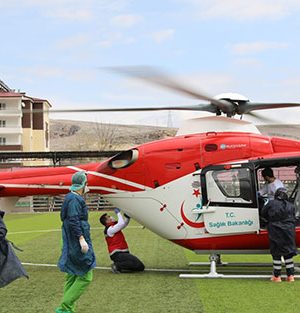 Malatya’da Rahatsızlanan kadın hava ambulansıyla taşındı