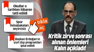 Okullar Koronavirüs nedeniyle Türkiye Genelinde 1 hafta tatil edildi