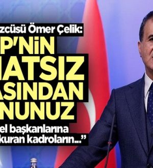 Ak Parti’den Ömer Çelik: CHP’nin rahatsız olmasından memnunuz