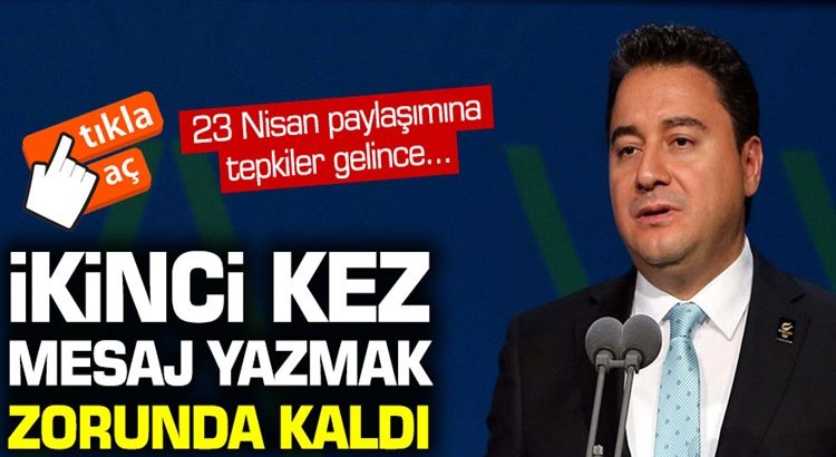  Ali Babacan’dan tepki çeken 23 nisan paylaşımı olay oldu !