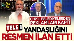 TELE1 yandaşlığını canlı yayında ilan etti: CHP’li belediyeden reklamı kaptı