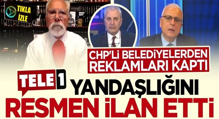  TELE1 yandaşlığını canlı yayında ilan etti: CHP’li belediyeden reklamı kaptı