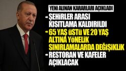 Başkan Erdoğan yeni kararları açıkladı! Kısıtlamaların çoğu kaldırıldı