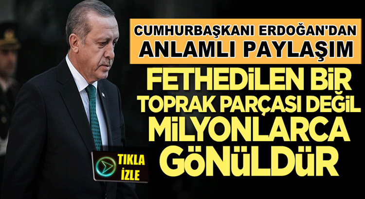  Başkan Erdoğan’ın İstanbul’un fethi paylaşımı twitter’da gündem oldu