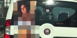 Bursa’da aracına çıplak kadın afişi yapıştıran şahıs gözaltına alındı.