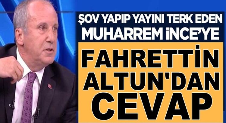  Fahrettin Altun’dan CHP’li Muharrem İnce’ye cevap gecikmedi