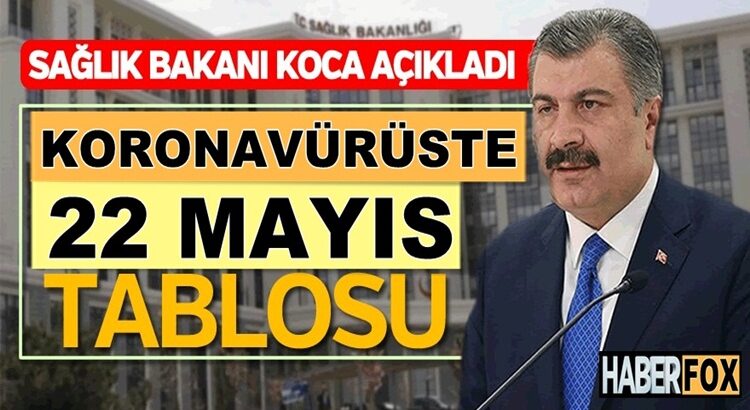  Sağlık Bakanı Fahrettin Koca 22 Mayıs Koronavirüs tablosunu açıkladı