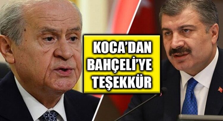  Sağlık Bakanı Fahrettin Koca’dan Bahçeli’ye koronavirüs teşekkürü