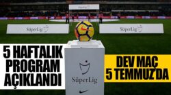 Süper Lig’de ertelenen 5 haftalık program açıklandı !