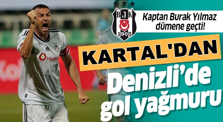  Beşiktaş, Yukatel Denizlispor’u deplasmanda adeta gole boğdu