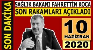 Koronavirüs Türkiye 10 Haziran Rakamlarını Bakan Fahrettin Koca açıkladı