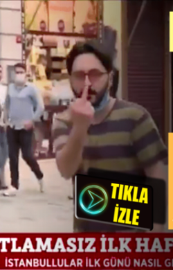 Fox TV’ye Taksim İstiklal caddessinde orta parmak ayarı