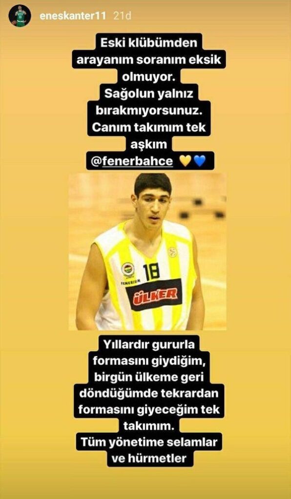 Bugün yaptığı paylaşımla Fenerbahçe'den arayanı ve soranı olduğunu iddia eden FETÖ'cü hain Enes Kanter'e, sarı-lacivertli kulüpten tokat gibi bir cevap geldi. Fenerbahçe, internet sitesinden yaptığı açıklamada kendini yamamaya çalışan Kanter'e kulübün kapılarının sonuna kadar kapalı olacağını belirtti.