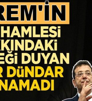 İlhan Kesici’nin İmamoğlu hakkındaki söylemleri Uğur Dündar’ı şok etti