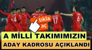 A Milli Takımımızın aday kadrosu açıklandı! İşte Millilerimiz