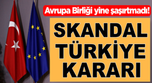 Avrupa Birliğinden bir skandal Türkiye kararı daha!