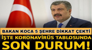 Bakan Fahrettin Koca 1 Ağustos Koronavirüs verilerini açıkladı