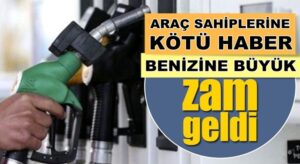 Haber Araç sahiplerine ! Benzine 21 kuruş daha zam geldi