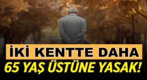 Koronavirüs kapsamında İki ilde daha 65 yaş ve üzerine kısıtlama geldi