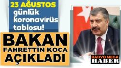 Koronavirüs Türkiye 23 Ağustos verileni Bakan Fahrettin Koca Açıkladı