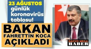 Koronavirüs Türkiye 23 Ağustos verileni Bakan Fahrettin Koca Açıkladı