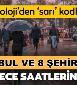 Meteoroloji’den 8 şehir için şiddetli yağış uyarısı yapıldı