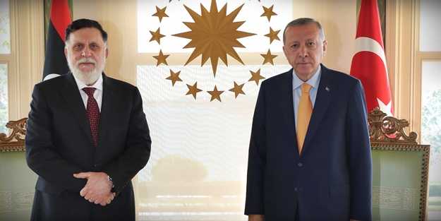  Cumhurbaşkanı Erdoğan, Fayiz es-Serrac’ı kabul etti