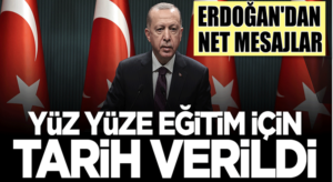 Cumhurbaşkanı Erdoğan açıkladı! Yüz yüze eğitim için yeni karar