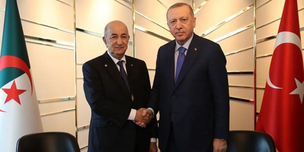  Cumhurbaşkanı Erdoğan Cezayir Cumhurbaşkanı Tebbun ile görüştü