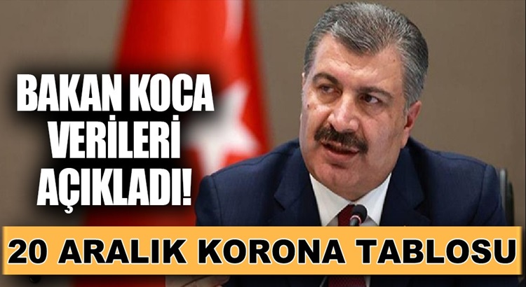  Koronavirüs 20 aralık Türkiye verilerini bakan Fahrettin Koca açıkladı