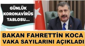 Koronavirüs 24 Aralık Ölüm iyileşen ve vaka sayılarını Bakan Koca duyurdu