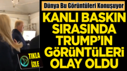 Amerika’daki olaylar anında  Donald Trump’ın görüntüleri olay oldu!