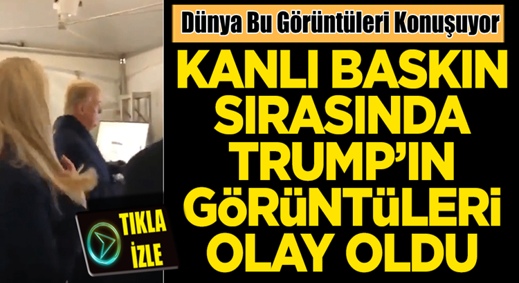  Amerika’daki olaylar anında  Donald Trump’ın görüntüleri olay oldu!