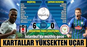 Beşiktaş sahasında Çaykur Rizespor’a gol oldu yağdı