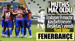 Beşiktaş Vodofone Arena’da Trabzonspor’a mağlup oldu
