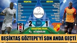 Beşiktaş Vodofone Park’ta Göztepe engelini son anda geçti