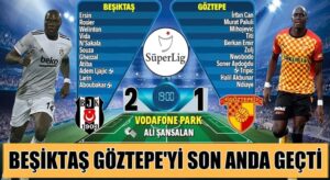 Beşiktaş Vodofone Park’ta Göztepe engelini son anda geçti