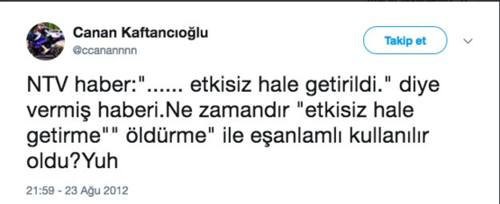 Yüzüne vurulan gerçekleri hazmedemeyen CHP İstanbul İl Başkanı Canan Kaftancıoğlu ise bu kez hakaret diline başvurdu. Paylaştığı mesajla 'ergen liseli' beyniyle  alakasız bir ilişkilendirme ile şu ifadeleri kullandı: