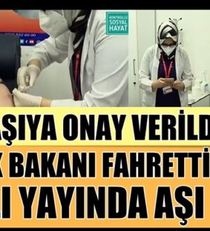 Fahrettin Koca, Türkiye’de koronavirüs aşısı yaptıran ilk kişi oldu